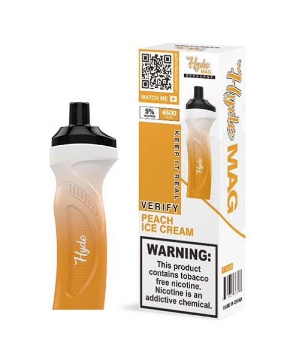 Hyde Mag Peach Ice Cream Disposable Vape Pen