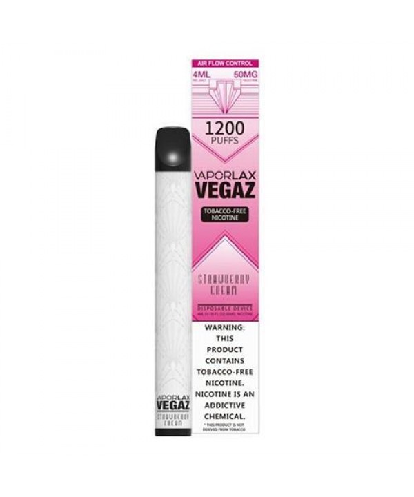 VaporLAX VEGAZ Strawberry Cream Disposable Vape Pe...