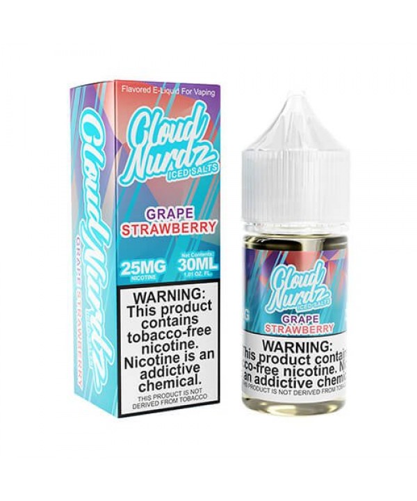 Cloud Nurdz Salts Grape Strawberry Iced eJuice