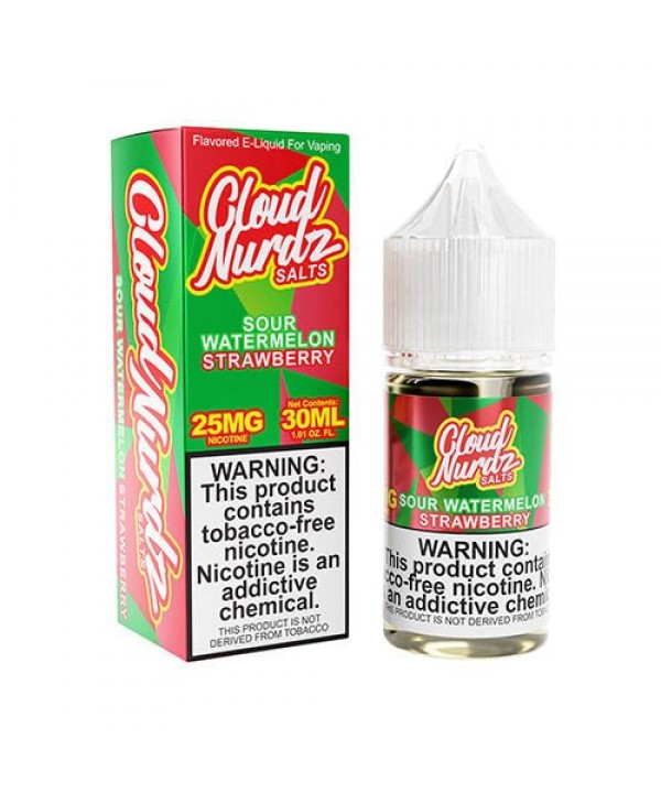 Cloud Nurdz Salts Sour Watermelon Strawberry eJuice