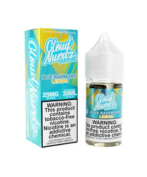 Cloud Nurdz Salts Blue Raspberry Lemon Iced eJuice