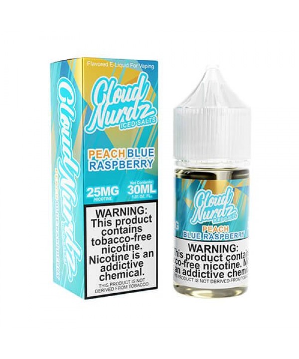 Cloud Nurdz Salts Peach Blue Raspberry Iced eJuice