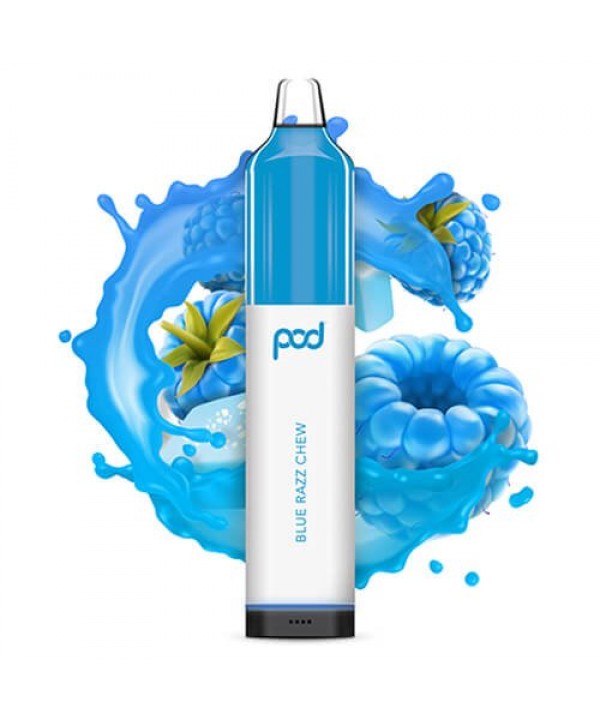 Pod Juice Synthetic Mesh 5500 Blue Razz Chew Dispo...