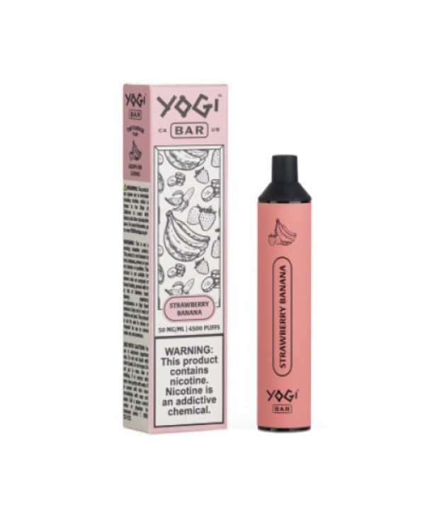 Yogi Bar 4500 Strawberry Banana Disposable Vape Pe...