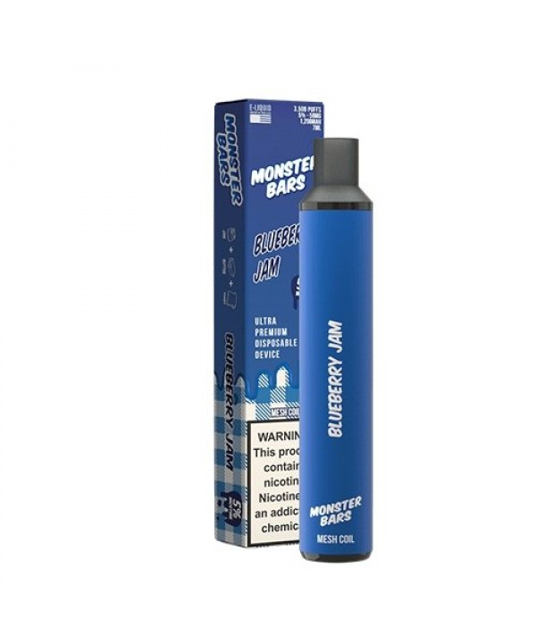 Monster Bars 3500 Blueberry Jam Disposable Vape Pe...