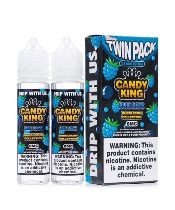 Candy King Bubblegum Collection Blue Razz Twin Pac...