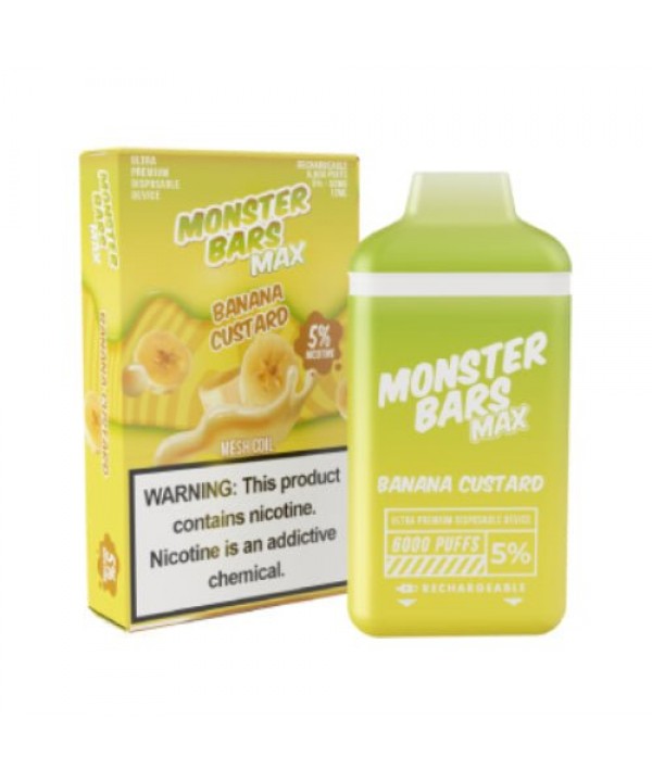 Monster Bars MAX 6k Banana Custard Disposable Vape Pen