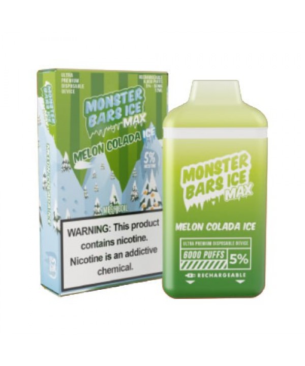 Monster Bars MAX 6k Melon Colada Ice Disposable Va...