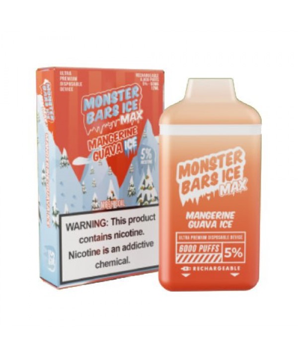 Monster Bars MAX 6k Mangerine Guava Ice Disposable...