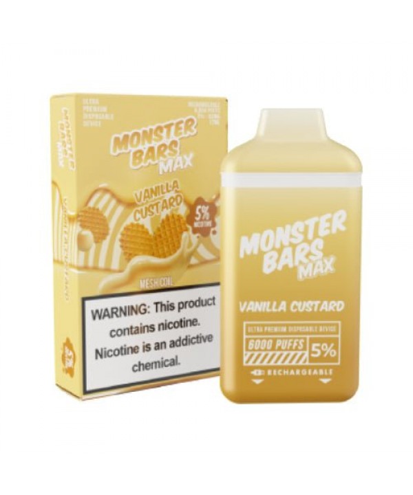 Monster Bars MAX 6k Vanilla Custard Disposable Vape Pen