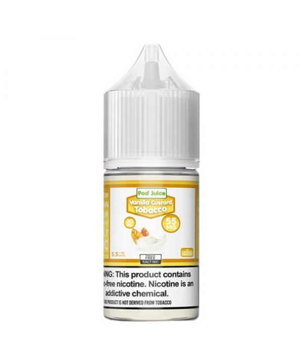 Pod Juice Synthetic Salts Vanilla Custard Tobacco eJuice